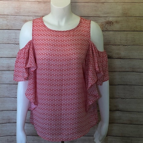Worthington Red Cold Shoulder XS - Picture 1 of 5